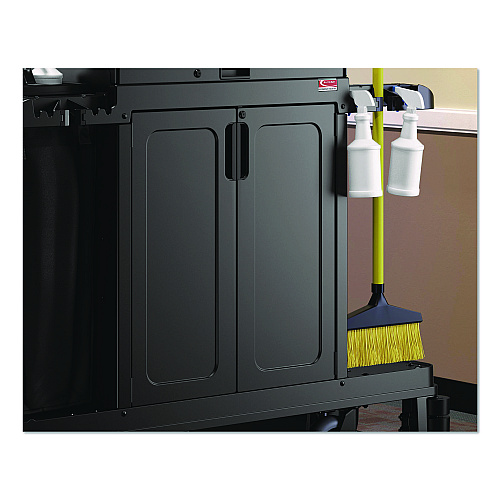 Lockable Door Accessory for Suncast Commercial Full-Size Housekeeping Carts HKC1000/HKC2000, Plastic, Black (HKCBMDOOR)