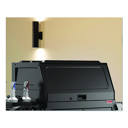 Lockable Hood Accessory for Suncast Commercial Full-Size Housekeeping Carts HKC1000/HKC2000, Plastic, Black (HKCHOOD)