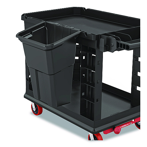 Suncast Commercial Waste Bin, 8 gal, 12.78" x 17.21" x 22.13", Black, 2/Pack (BIN17222)