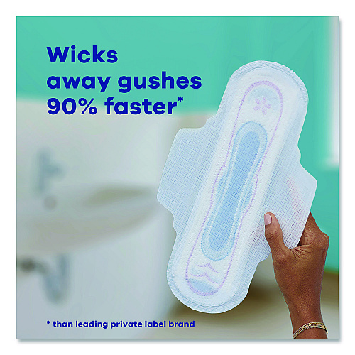 Always Ultra Thin Pads with Wings, Size 1, Regular Absorbency, 22 Pads/Pack, 12 Packs/Carton (03339)