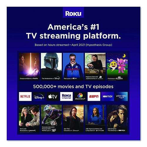 Roku Streaming Stick, Black (3820R2)