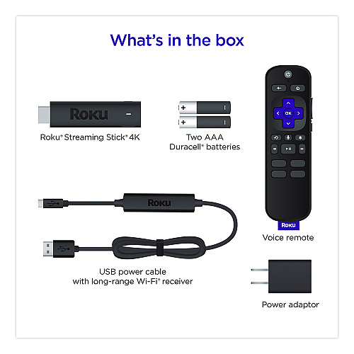 Roku Streaming Stick, Black (3820R2)