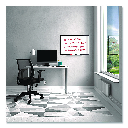 TRU RED Melamine Dry Erase Board, 3 ft x 2 ft, White Surface, Black Aluminum Frame (TR59366)