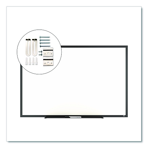 TRU RED Melamine Dry Erase Board, 3 ft x 2 ft, White Surface, Black Aluminum Frame (TR59366)