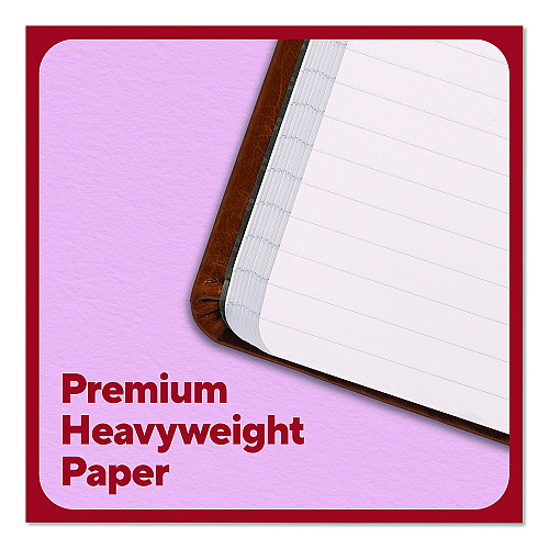 TRU RED Hardcover Business Journal with Elastic Closure, 1-Subject, Narrow Rule, Cognac Cover, (96) 8 x 5.5 Sheets (TR61950)