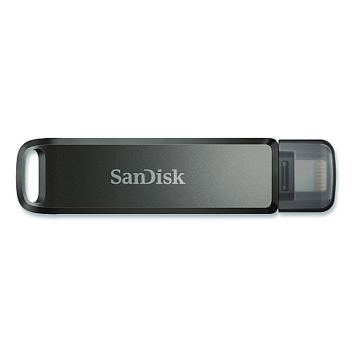 SanDisk Dual Phone USB 3.2 Type-C/Lightning Flash Drive, 128 GB, Black (IX70N128GAG6)