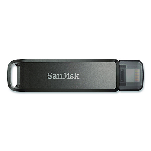 SanDisk Dual Phone USB 3.2 Type-C/Lightning Flash Drive, 256 GB, Black (IX70N256GAG6)