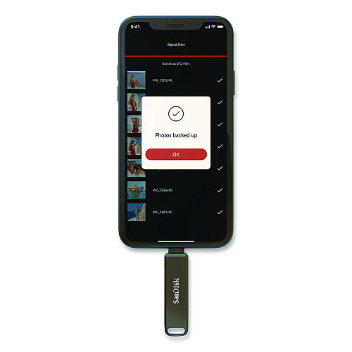SanDisk Dual Phone USB 3.2 Type-C/Lightning Flash Drive, 256 GB, Black (IX70N256GAG6)
