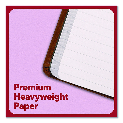 TRU RED Flexible-Cover Business Journal with Elastic Closure, 1-Subject, Narrow Rule, Cognac Cover, (128) 10 x 8 Sheets (TR61953)