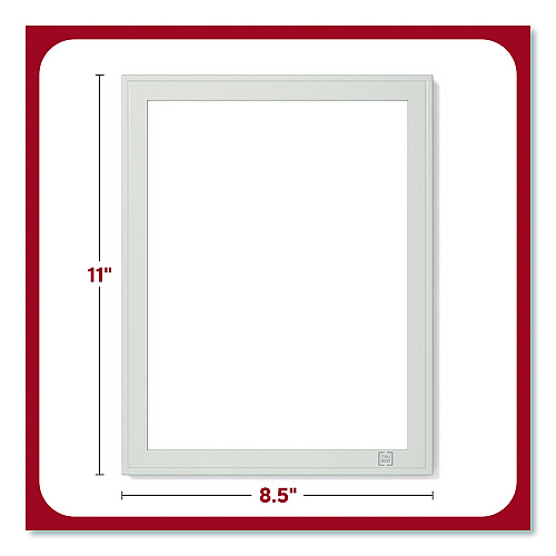 TRU RED Mini Melamine Dry Erase Board, 8.5" x 11" White Surface, Aluminum Frame (TR62580)