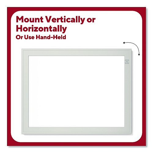 TRU RED Mini Melamine Dry Erase Board, 8.5" x 11" White Surface, Aluminum Frame (TR62580)