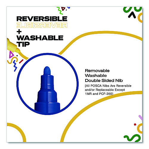 POSCA Water-Based Paint Markers, Broad Chisel Tip, White (PC8KWHITE)