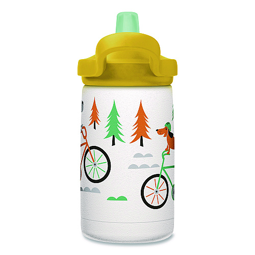CamelBak Eddy + Kids Water Bottle, Biking Dogs Design, 12 oz, Multicolor (2665107035)
