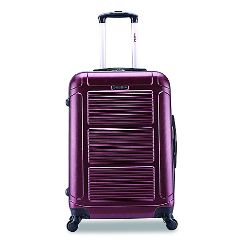 InUSA Luggage Pilot Hard Side Carry-On Suitcase, Four-Wheeled Spinner, 16.34 x 10.24 x 25.39, Wine (IUPIL00MWIN)