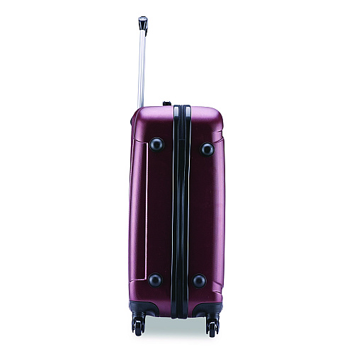 InUSA Luggage Pilot Hard Side Carry-On Suitcase, Four-Wheeled Spinner, 16.34 x 10.24 x 25.39, Wine (IUPIL00MWIN)