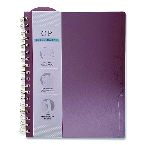 Carolina Paper Noted Neutrals Ideal Notebook, Management Format with Narrow Ruling, Randomly Assorted Cover Colors, (100) 9.5 x 7.35 Sheets (13054)