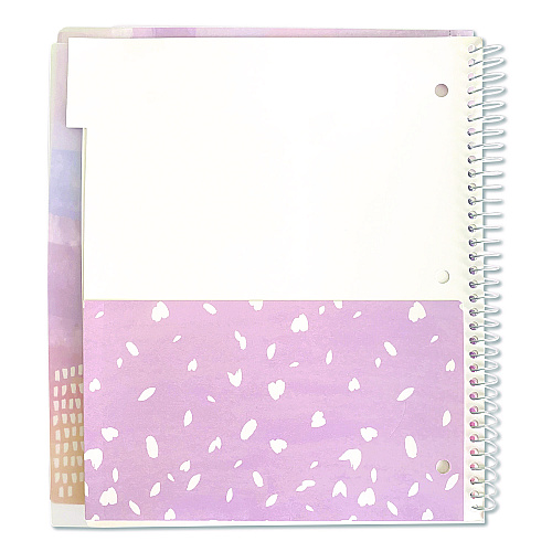Carolina Paper Silver Lining Five-Subject Spiral Notebook, Medium/College Rule, Randomly Assorted Cover Color/Design, (150) 11 x 9 Sheets (17504)