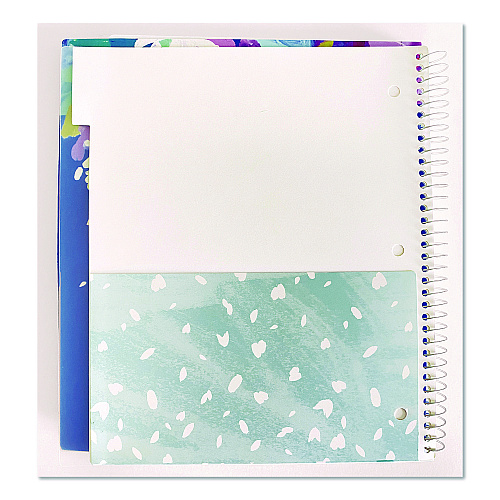 Carolina Paper Silver Lining Five-Subject Spiral Notebook, Medium/College Rule, Randomly Assorted Cover Color/Design, (150) 11 x 9 Sheets (17504)