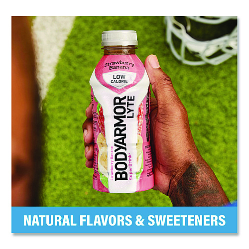 BodyArmor LYTE Sports Drink, Strawberry Banana, 16 oz Bottle, 12/Pack (411896)