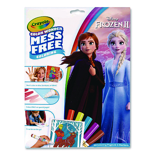 Crayola Disney Frozen 2 Color Wonder Kit, (18) Coloring Pages, (5) Frozen 2 Collection Markers (757002)