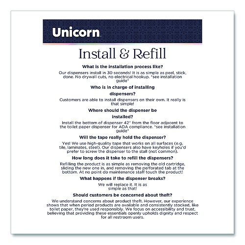 Unicorn Cotton Tampons, Regular, 60/Box, 6 Boxes/Carton (TOP08159)
