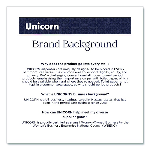 Unicorn Cotton Tampons, Regular, 60/Box, 6 Boxes/Carton (TOP08159)