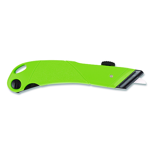 Westcott Ceramic Safety Cutter with Fold-Out Film Cutter, Plastic Handle, Green (00741)
