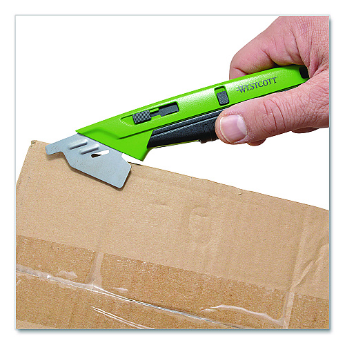 Westcott Dual-Sided Ceramic Box Opener, ABS Plastic Handle, Green (17920001)