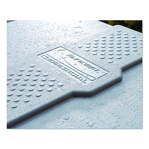 Suncast Salt Box, 28 gal, 23.75 x 15.75 x 23.75. Dove Gray (BMBX300D)
