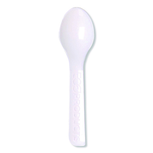 Eco-Products Plantware CPLA Tasting Spoon, Plastic, 3", White, 2,000/Carton (EPS016)