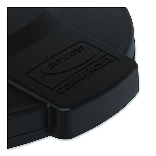 Suncast Commercial Utility Trash Can Lid for 44 gal Trash Can, 24.88" Diameter x 3", Black (TCU44GLIDD)