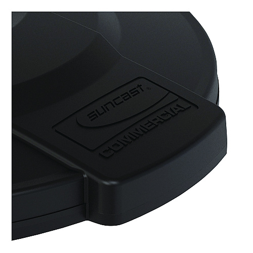 Suncast Commercial Utility Trash Can Lid for 32 gal Trash Can, 22.22" Diameter x 3", Black (TCU32GLIDD)