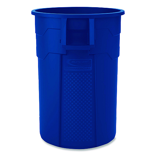 Suncast Commercial Injection Molded Utility Trash Can, 44 gal, Plastic/Resin, Blue (TCU44BL)