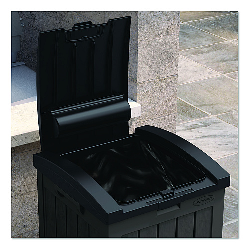 Suncast 36 to 39 Gallon Trash Hideaway, Plastic/Resin, Peppercorn/Black (GH3900)