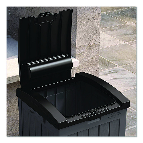 Suncast 36 to 39 Gallon Trash Hideaway, Plastic/Resin, Peppercorn/Black (GH3900)