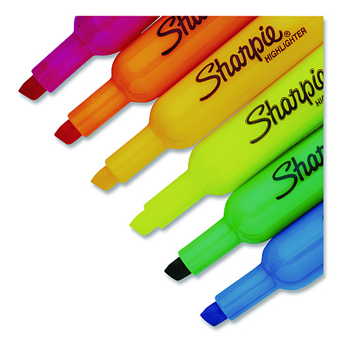 Sharpie Smear Guard Tank Highlighters, Assorted Ink, Chisel Tip, Assorted Barrel, 20/Pack (25018)