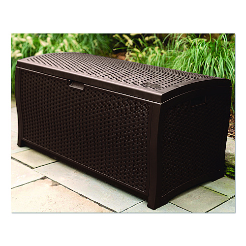 Suncast Large Deck Box, 13.23 cu ft, 50" x 25.5" x 25.5", Java (DBW9200)