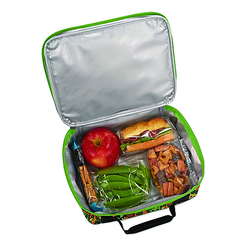 Thermos Minecraft Soft Lunch Box, 9.5" x 3.75" x 7.5", Green/Orange/Gray (K224055006ST)