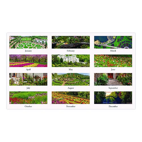 House of Doolittle Recycled Gardens of the World Monthly Wall Calendar, Garden Scene Photography, 12 x 12, White Sheets, 12-Month (Jan-Dec):2025 (30125)