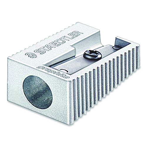 Staedtler Handheld Manual Pencil Sharpener, 2.95 x 4.72 x 0.79, Gray/Silver, 4/Pack (510581BKA6)
