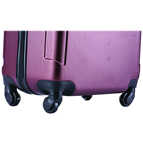 InUSA Luggage Pilot Hard Side Carry-On Suitcase, Four-Wheeled Spinner, 14.37 x 8.86 x 21.46, Wine (IUPIL00SWIN)