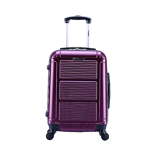 InUSA Luggage Pilot Hard Side Carry-On Suitcase, Four-Wheeled Spinner, 14.37 x 8.86 x 21.46, Wine (IUPIL00SWIN)