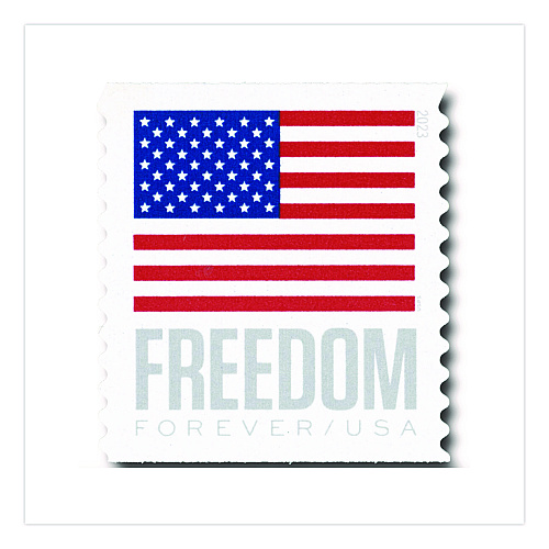 United States Postal Service First-Class Forever Stamps, U.S. Flag, 100/Roll (USPS4EVROLL)