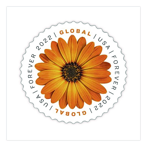 United States Postal Service Global Forever Stamps, Floral, 10 Stamps/Sheet, 2 Sheets/Pack (USPS4EVGLOB)
