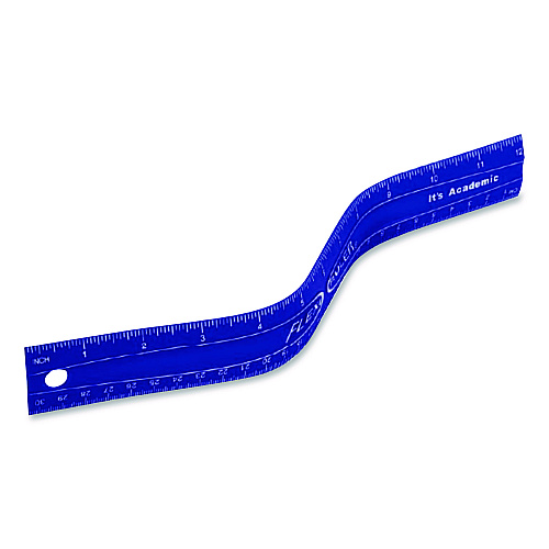 Bostitch Lockermate Flexi Ruler, Standard/Metric, 12" Long, Blue (01137BLUE)
