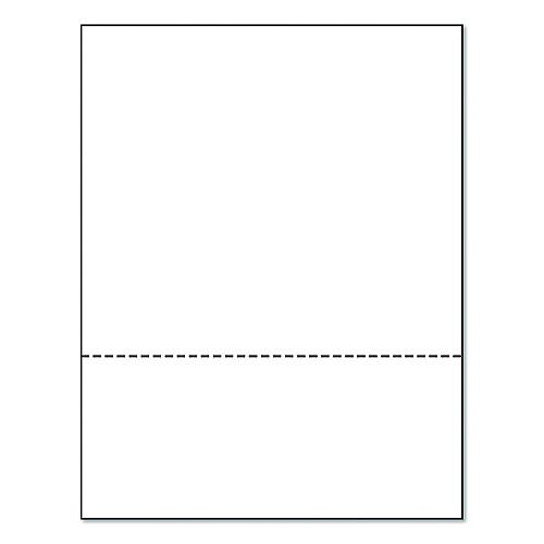 Printworks Professional Perforated Paper, 92 Bright, Perforated 3.5" from Bottom, 8.5 x 11, White, 500 Sheets/Ream, 5 Reams/Carton (04128)