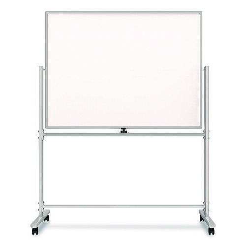 TRU RED Magnetic Steel Mobile Dry Erase Board, 4 ft x 3 ft, White Surface, Aluminum Frame (TR62619)