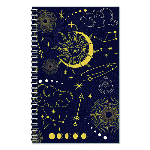House of Doolittle Recycled Non-Dated Monthly/Weekly Planner, Celestial, Blue/Gold Cover, Undated (212144)