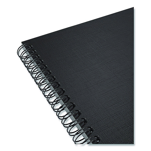TRU RED Wirebound Soft-Cover Business-Meeting Journal, Meeting-Minutes/Notes Format, Black Cover, (80) 9.5 x 6.5 Sheets (24377308)