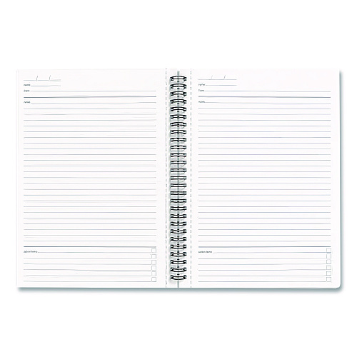 TRU RED Wirebound Soft-Cover Business-Meeting Journal, Meeting-Minutes/Notes Format, Black Cover, (80) 9.5 x 6.5 Sheets (24377308)